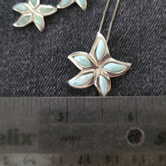 Larimar & Sterling Silver Set - Picture 5 of 6